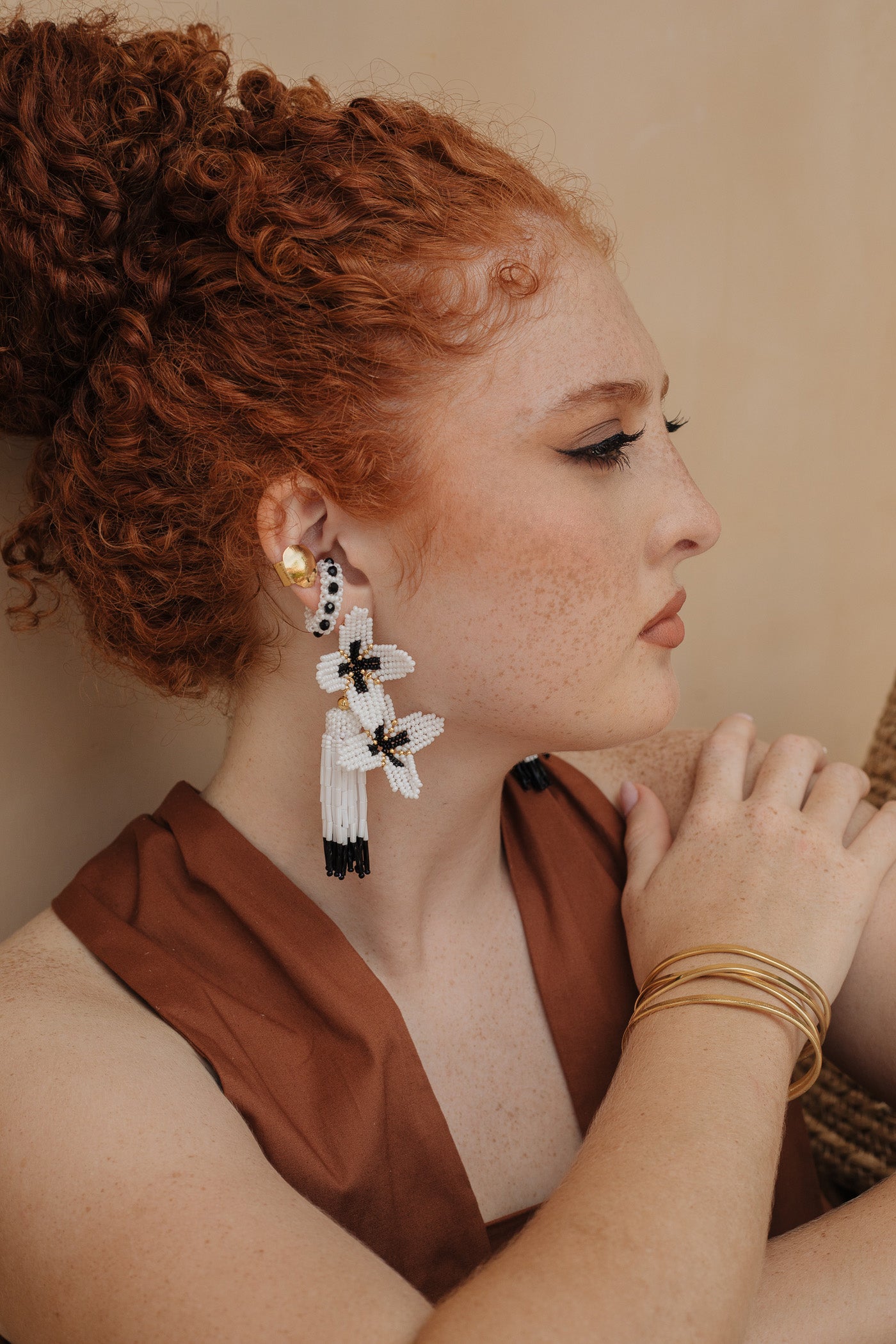 Amalia Earrings B&W - Maracuyá - NMJ606